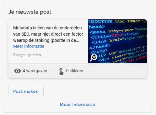 Google Mijn Bedrijf posts