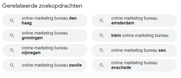 Zoekopdrachten gerelateerd aan