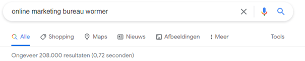 resultaten zoekwoorden onderzoek